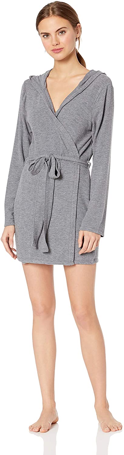 Price:$59.14 PJ Salvage Women's Cozy Lounge Bath Robe, Smoke, Medium at Amazon Women’s Clothing store
