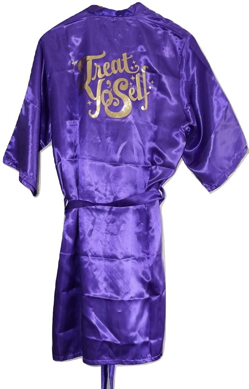 Price:$19.99 Loot Crate Parks and Rec Robe Treat Yo' Self for Her Purple Loot Wear at Amazon Women’s Clothing store