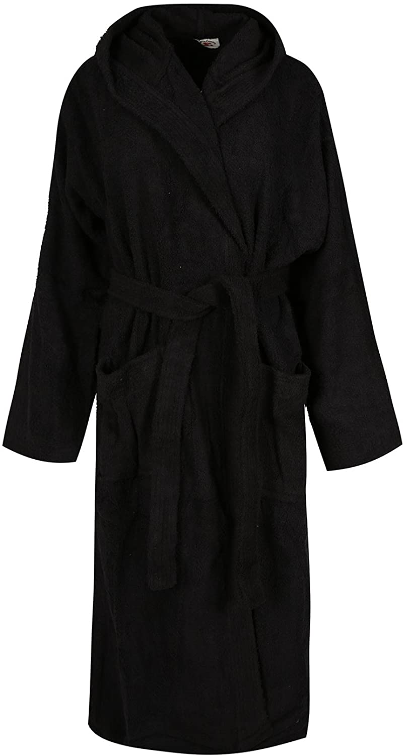 Price:$29.99 Women 100% Cotton Terry Toweling Long Bathrobe Luxurious Plush with Side Pockets Lightweight Spa Dressing Gown at Amazon Women’s Clothing store