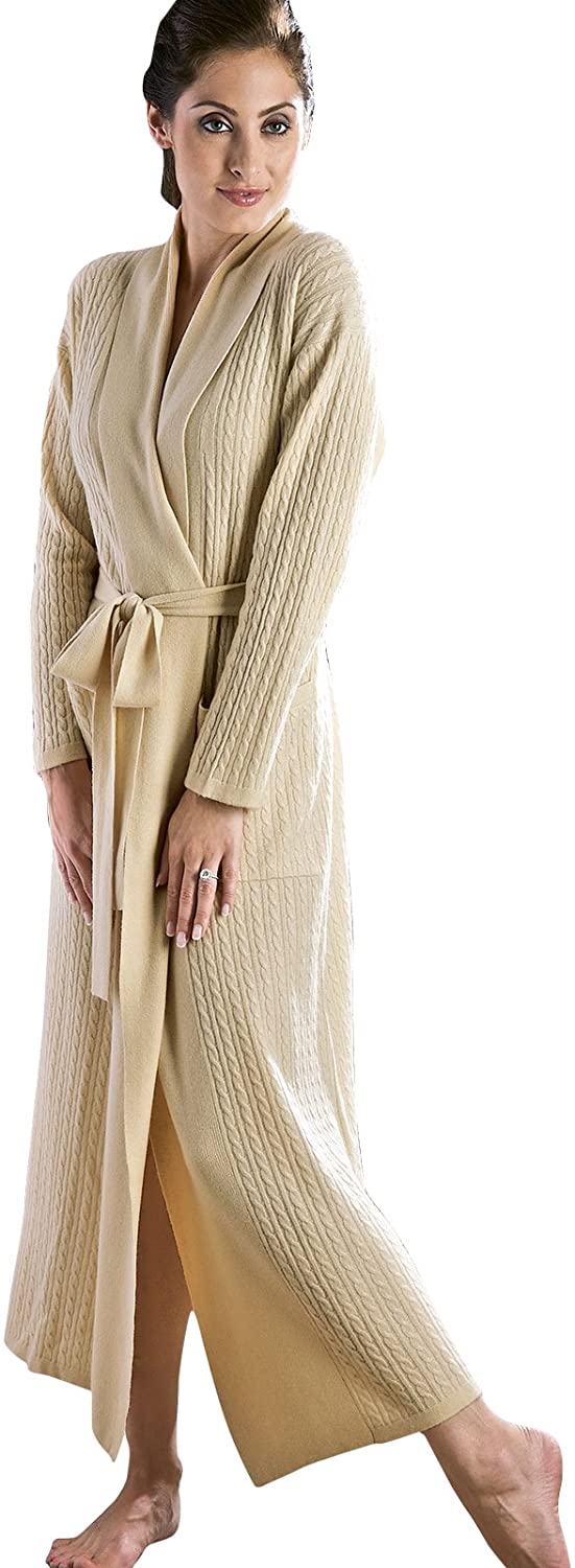 Price:$425.00 Schweitzer Linen Angie Cashmere Robe at Amazon Women’s Clothing store