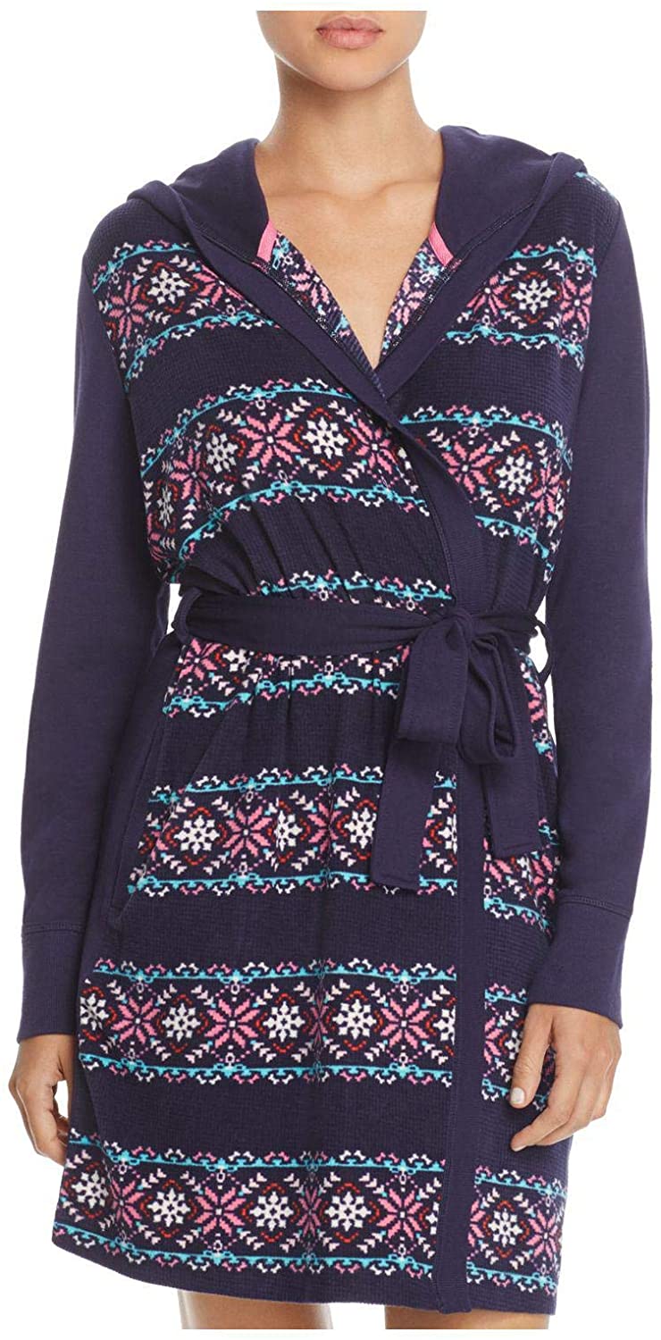 Price:$24.95 Jane & Bleecker New York Women's Hooded Robe, Navy, Medium at Amazon Women’s Clothing store