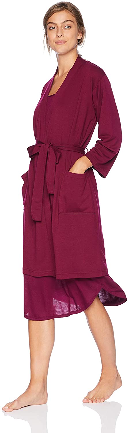 Price:$39.81 N Natori Women's Solid Baby Terry Robe at Amazon Women’s Clothing store