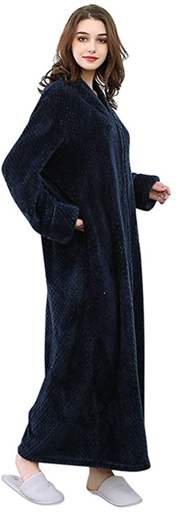 Price:$30.88    BELUPAI Bath Robe for Mens Womens, Luxury Plush Bathrobes Zipper Full Length  Clothing