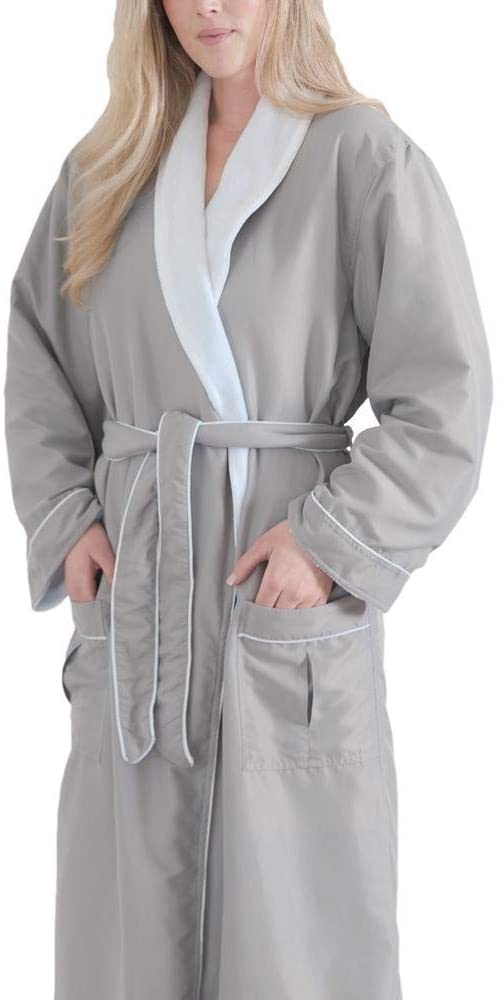 Price:$119.00    X-Large Graphite Essentials Long Bathrobe by Jennifer Adams  Clothing