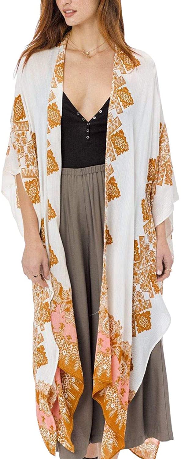 Price:$17.99 ChainJoy Women’s Chiffon Long Kimono Sheer Loose Cardigan Lightweight Breathable Cover ups at Amazon Women’s Clothing store