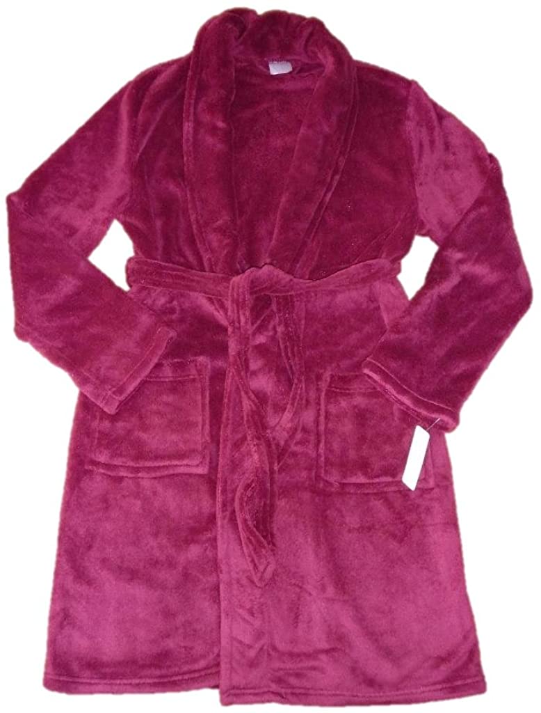 Price:$29.99 Womens Simple Pleasures Plush Cranberry Bathrobe Size Sm/Med at Amazon Women’s Clothing store