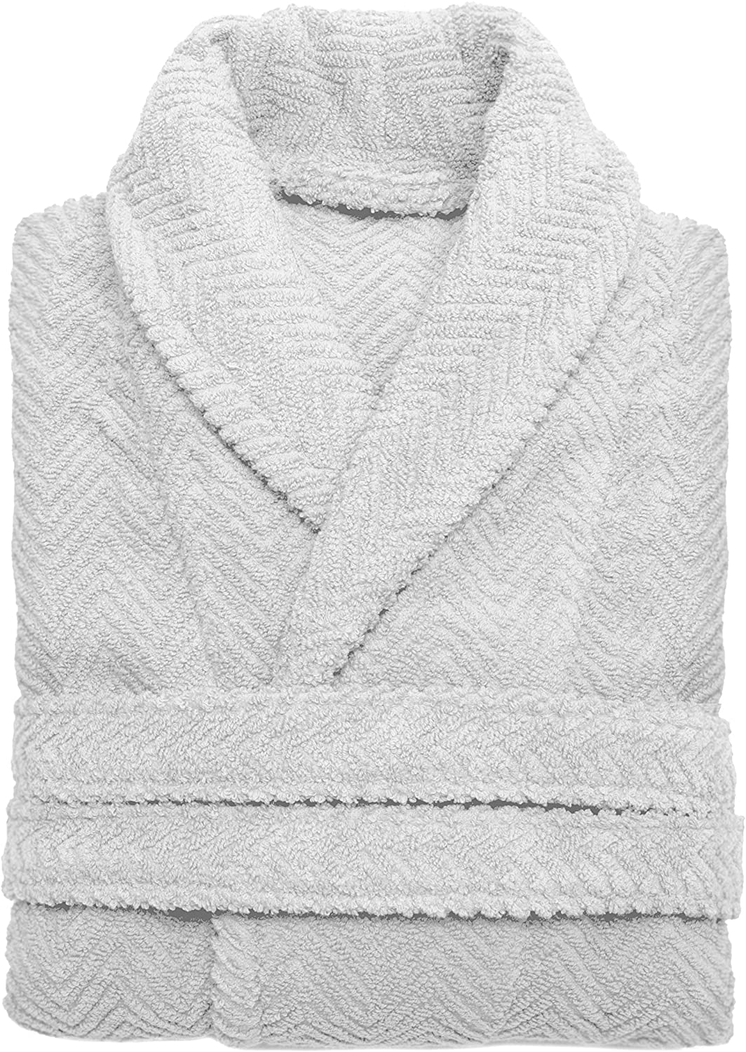 Price:$86.60    Linum Home Textiles HB93-LX Unisex Herringbone Weave Bathrobe, Large/X-Large, Light Grey  Clothing