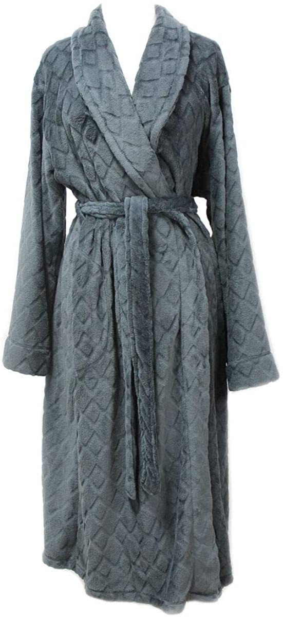 Price:$59.00 Miss Elaine New Plus Size Charcoal 100% Polyester Bathrobe Sleepwear at Amazon Women’s Clothing store
