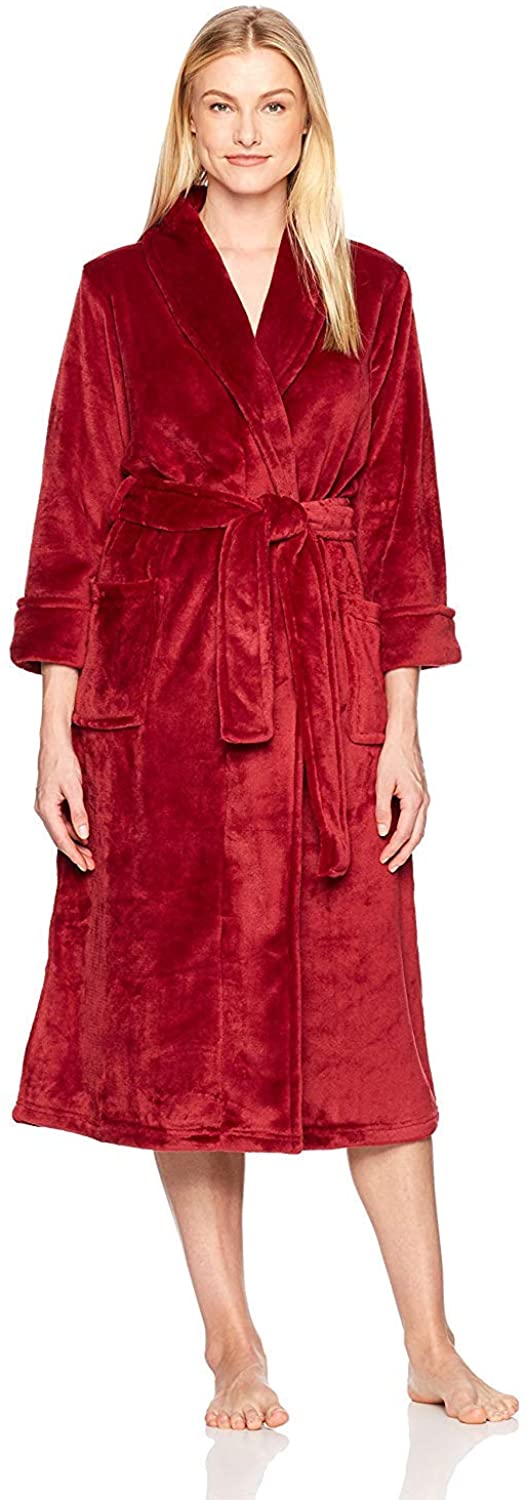 Price:$43.99 Natori N Women's Cashmere Fleece Plush Long Wrap 48" Robe at Amazon Women’s Clothing store