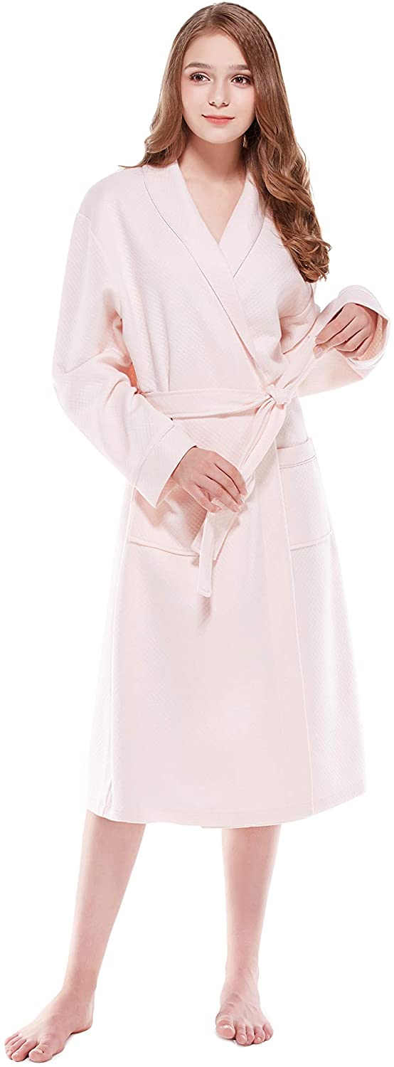 Price:$21.77 Keyocean Wrap Robe for Women with Pockets, Cotton Long Sleeve Women Sleepwear Nightdress at Amazon Women’s Clothing store