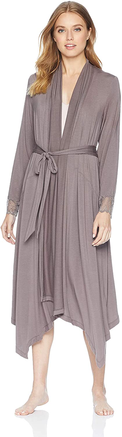 Price:$73.58 Midnight by Carole Hochman Women's Long Robe with Lace at Amazon Women’s Clothing store