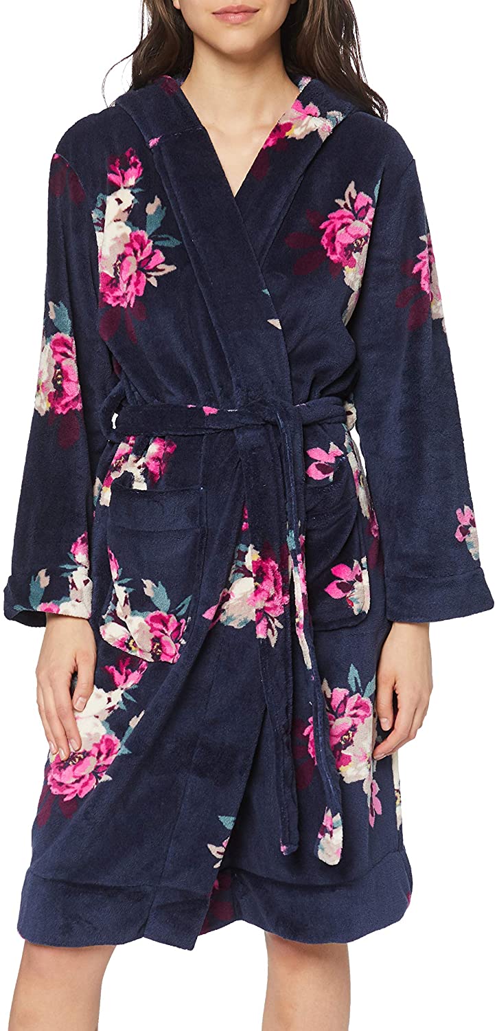 Price:$59.99 Joules Rita Fluffy Dressing Gown Large/X Large French Navy Bloom Print at Amazon Women’s Clothing store
