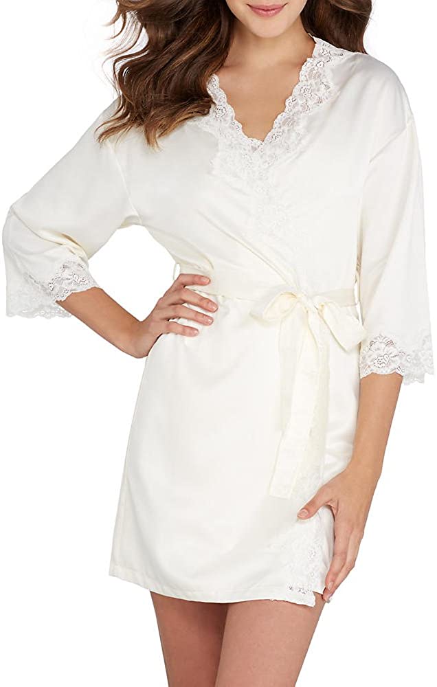 Price:$34.95 LAUREN RALPH LAUREN Women's Satin Wrap Robe, Ivory, XL (US 16-18) at Amazon Women’s Clothing store