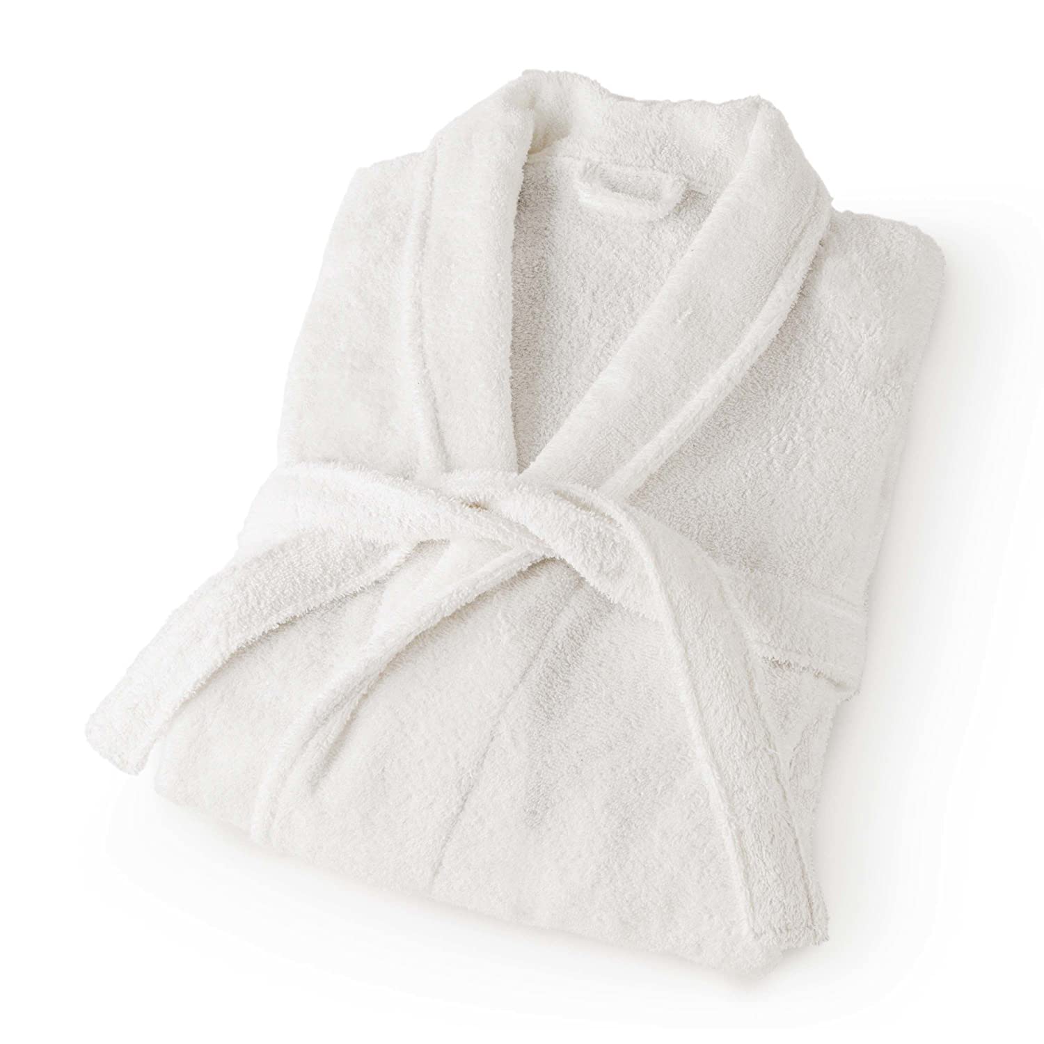 Price:$45.95    Martex 100% Cotton Terry Bath Robe, Small 52"W x 45"L, Dress Blue  Clothing