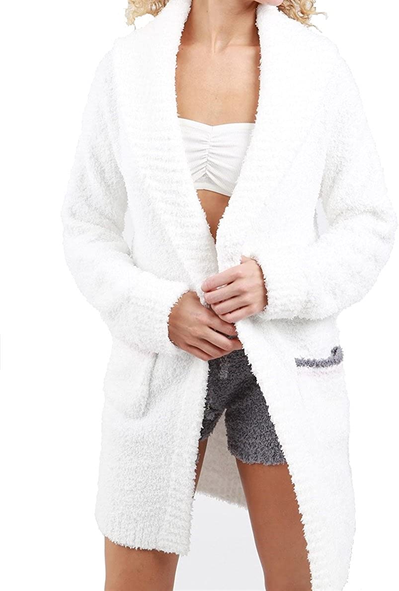 Price:$49.00 Chilly Jilly POL Clothing Knee-Length Plush Robe (Snow White, Large) at Amazon Women’s Clothing store