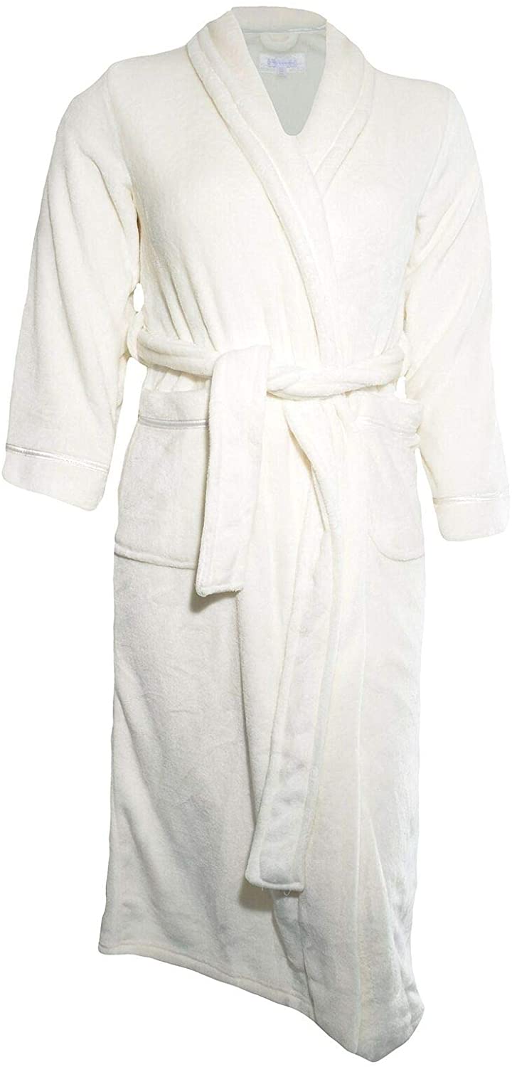 Price:$32.99 Carole Hochman Womens Plush Soft Polyester Fleece Wrap Robe (XX-Large, Ivory) at Amazon Women’s Clothing store
