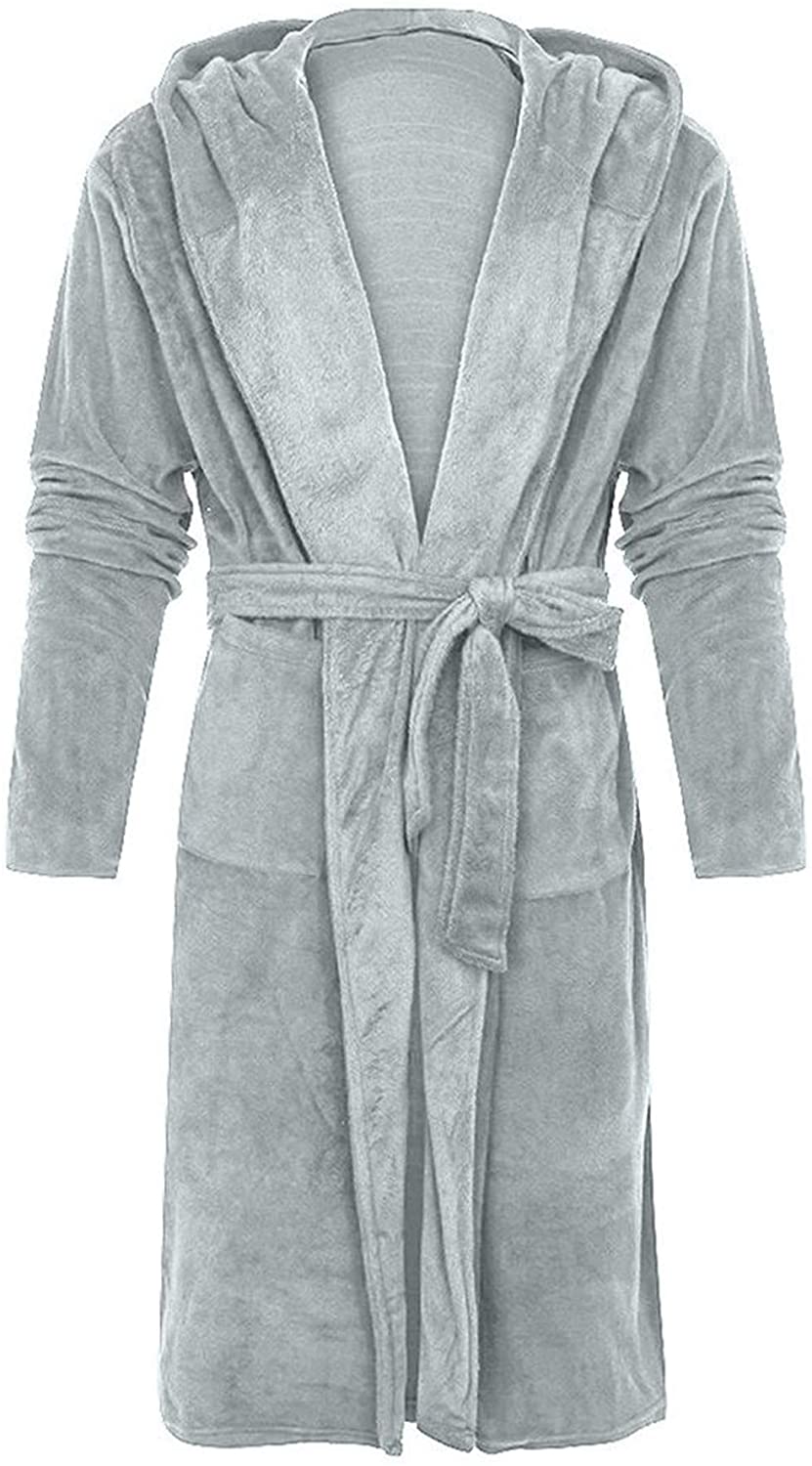 Price:$17.12 WISREMT Women's Hooded Robe Plush Soft Warm Fleece Bathrobe Solid Long Spa Pajamas Velvet Nightgown at Amazon Women’s Clothing store