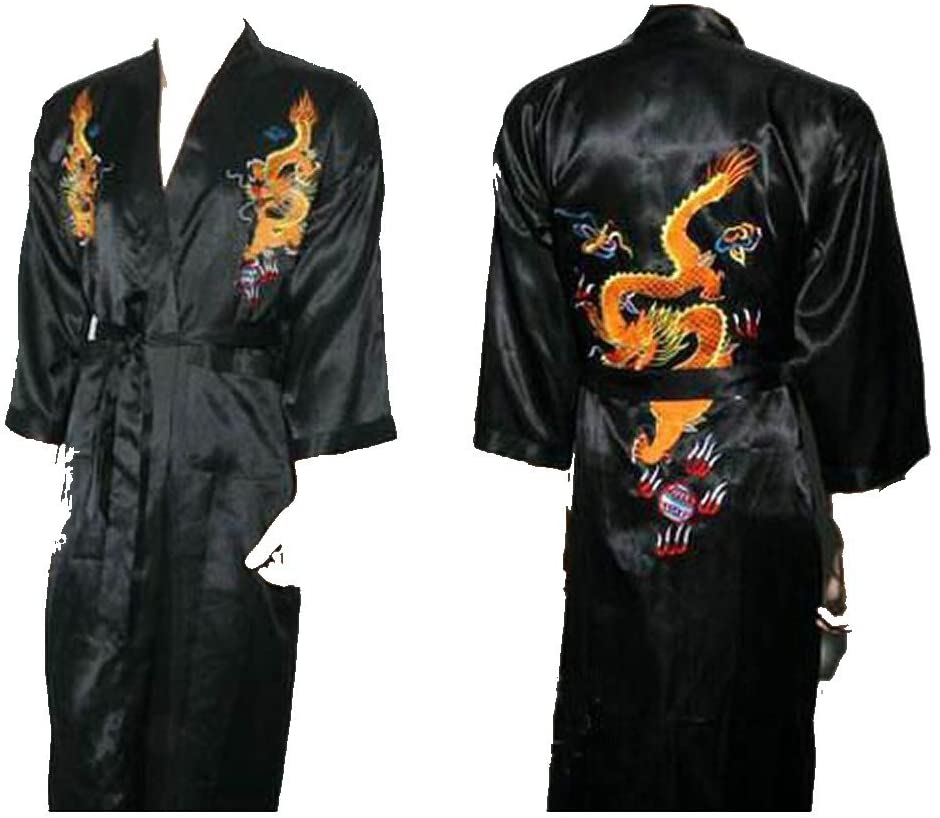 Price:$49.95    Shanghai Tone Dragon Kimono Robe Sleepwear Black One Size  Clothing
