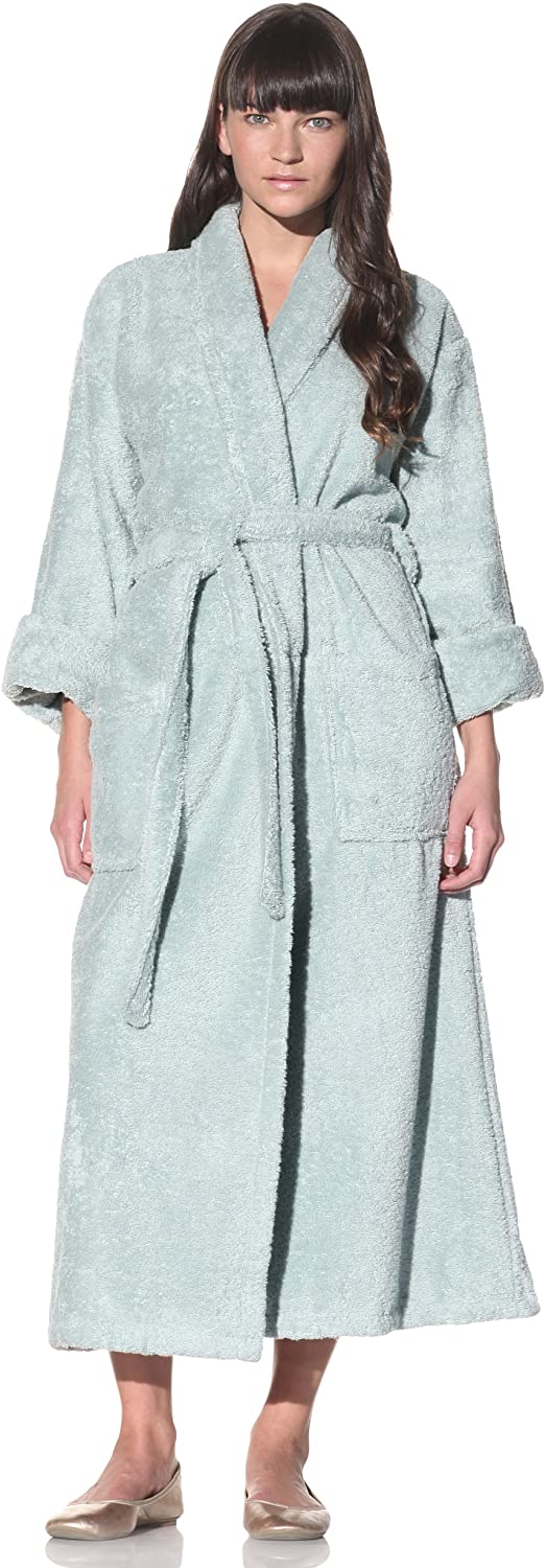 Price:$59.95    Chortex Plush Bathrobe, Duck Egg, S/M  Clothing