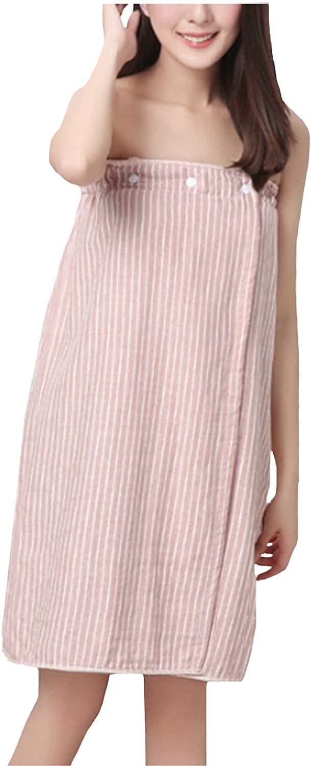 Price:$13.58 Lefamily Women's Towel Bath Wrap with Snap Closure One Size(28x55Inch) Light Pink at Amazon Women’s Clothing store