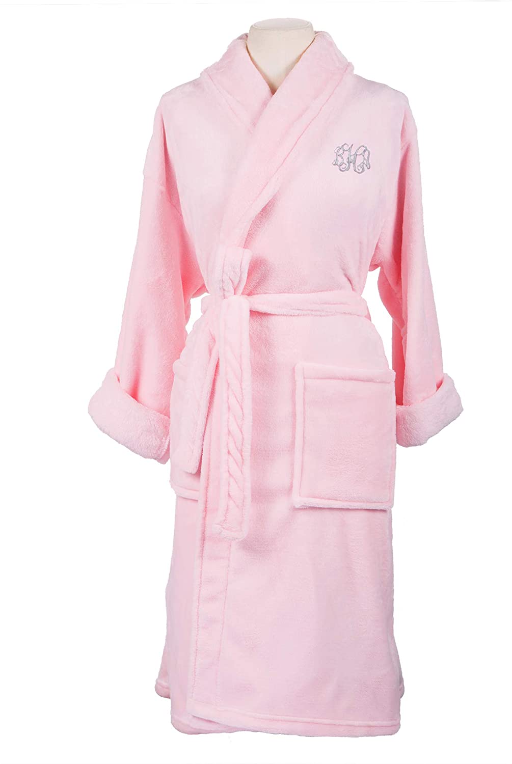 Price:$49.99 Things Remembered Personalized Pink Women’s Plush Robe with Embroidery Included at Amazon Women’s Clothing store