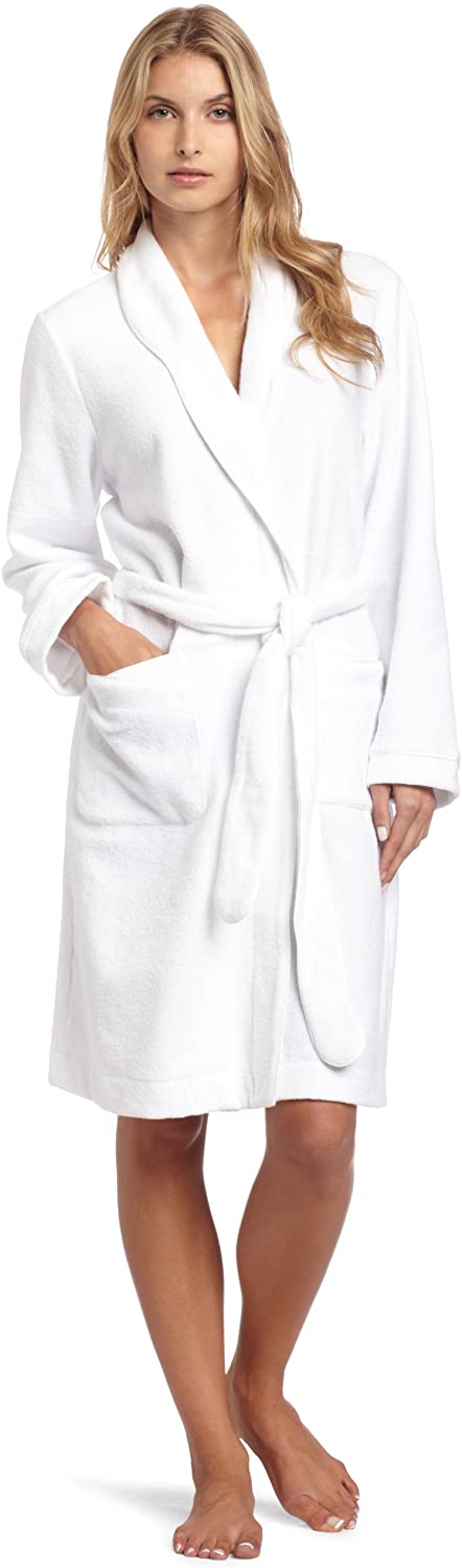 Price:$228.00 Hanro Women's Delight Short Wrap Robe at Amazon Women’s Clothing store  Bathrobes