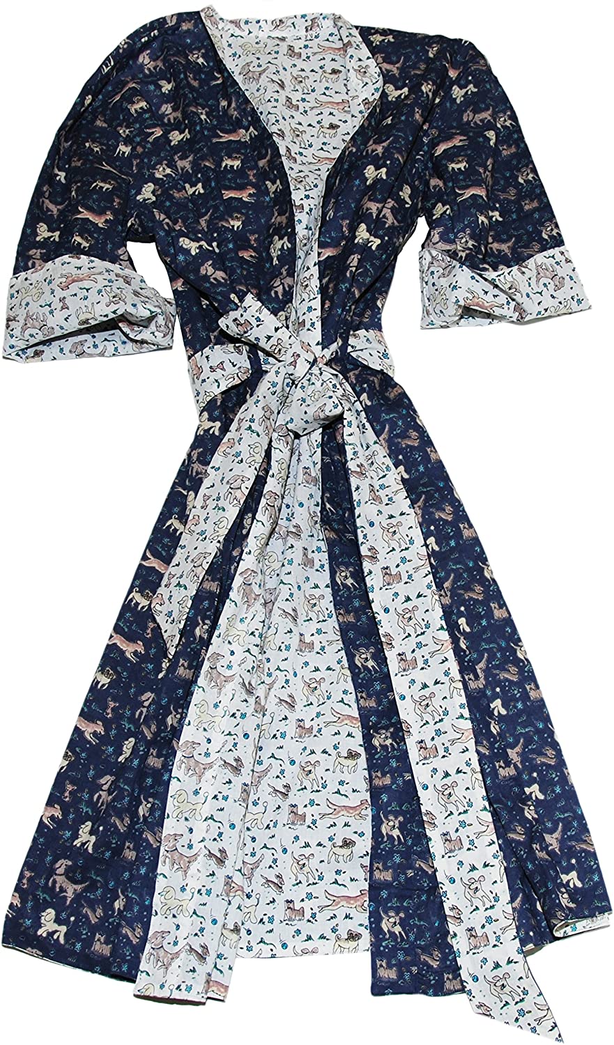 Price:$49.00 Art Studio Company Reversible Dog Print Cotton Robe Long at Amazon Women’s Clothing store