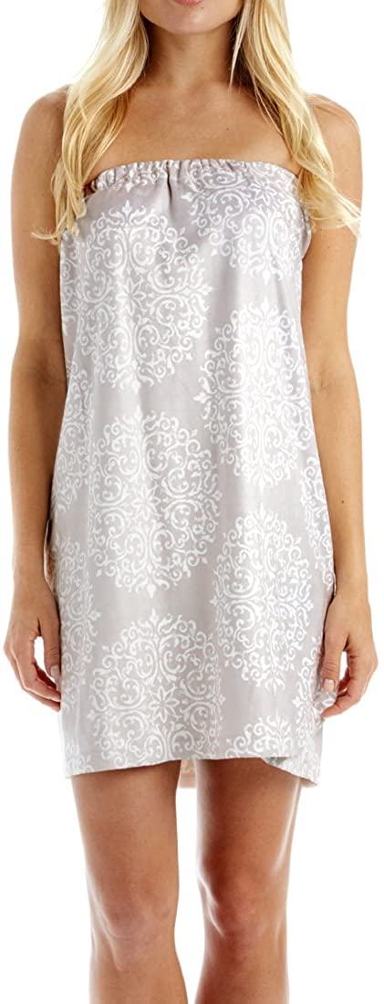 Price:$112.49 Wrap Up by VP Taupe Medallion Microfiber Wrap at Amazon Women’s Clothing store