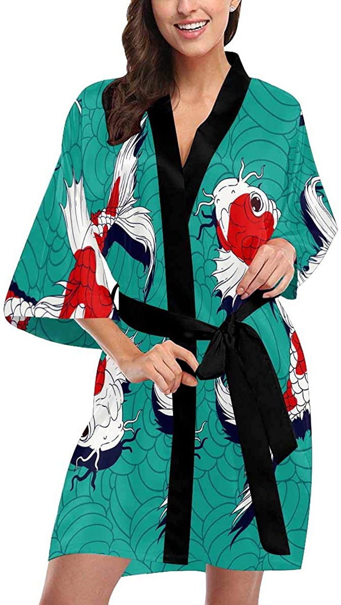Price:$39.99 Custom Yin-Yang Symbols Women Kimono Robes Beach Cover Up for Parties Wedding (XS-2XL) at Amazon Women’s Clothing store