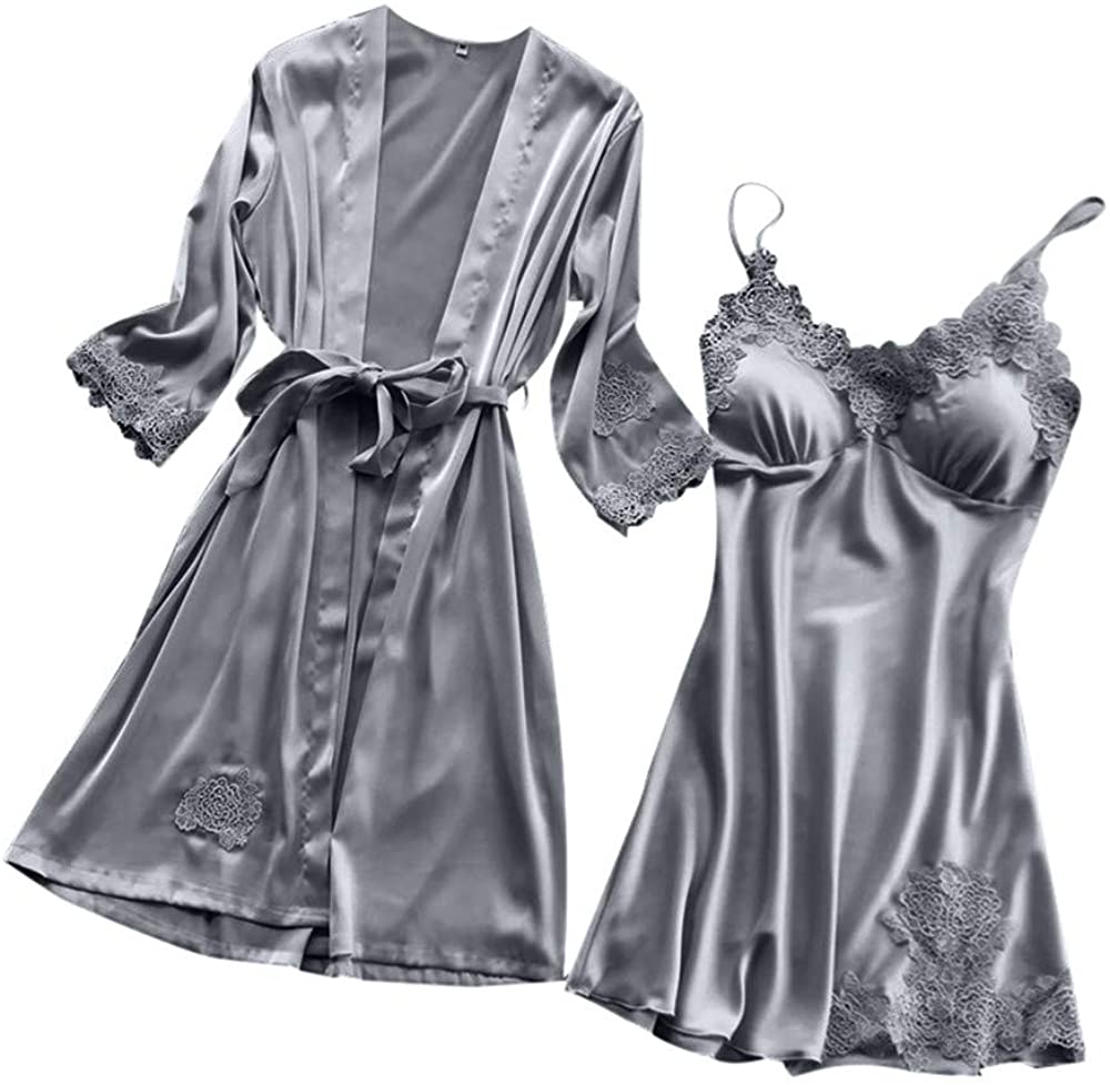 Price:$7.80 Sets Sweater Evening Dress Women's Bathrobe Bathrobe Sexy Women's Silk Satin 2019 Kimono Lingerie Sleepwear Robe at Amazon Women’s Clothing store