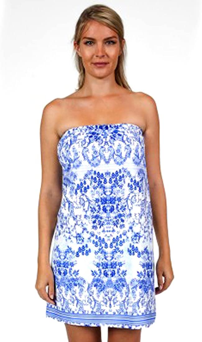Price:$112.49 Wrap Up by VP French Royale Blue and White Microfiber Wrap at Amazon Women’s Clothing store