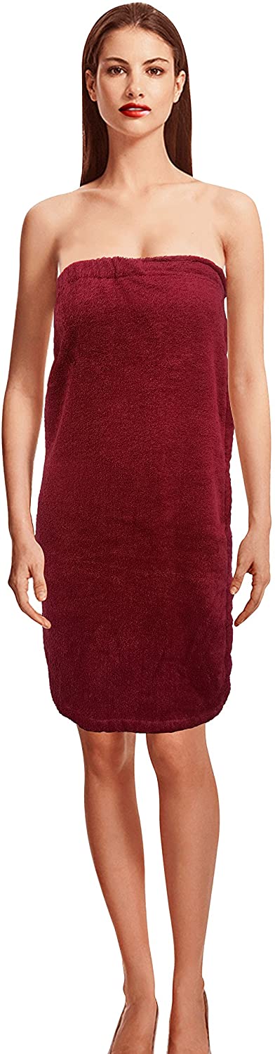 Price:$16.99 SKYLINEWEARS Women’s 100% Terry Cotton Water Absorbent Spa Shower Bath Wraps at Amazon Women’s Clothing store