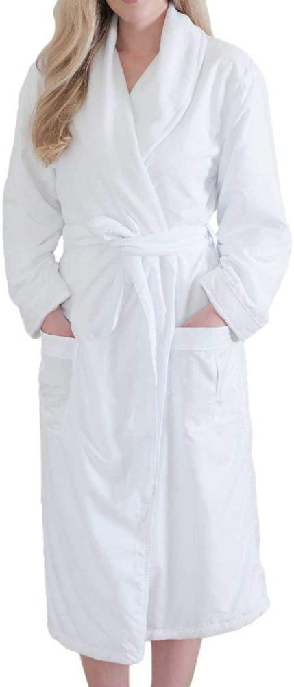 Price:$118.99    Medium White Essentials Long Bathrobe by Jennifer Adams  Clothing