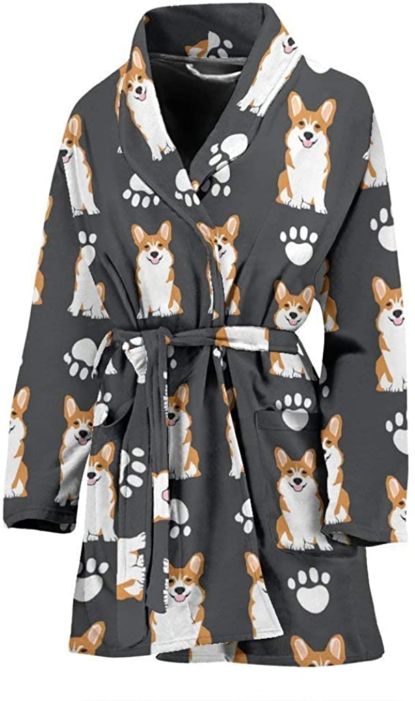 Price:$89.99 Pembroke Welsh Corgi Print Women's Bath Robe at Amazon Women’s Clothing store