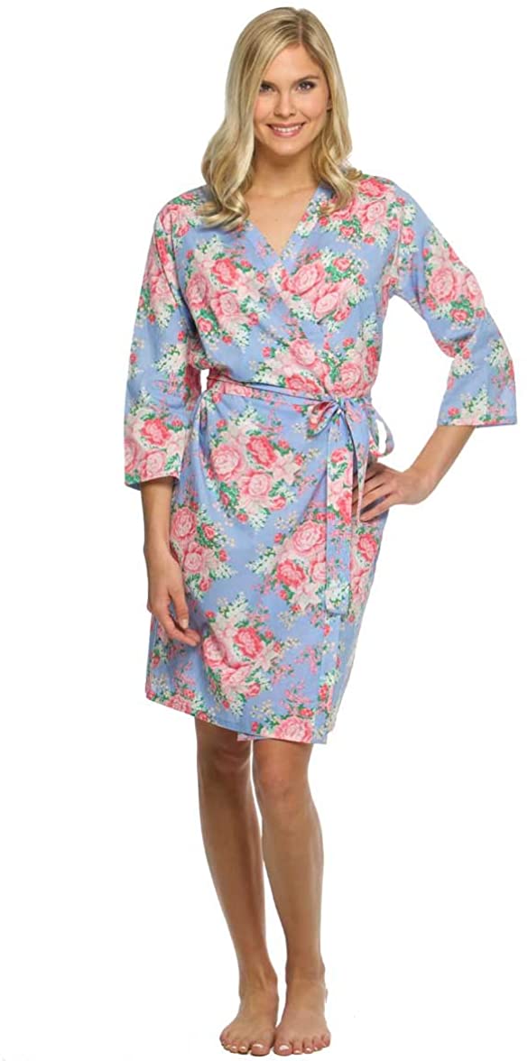 Price:$29.00 Women's Cotton Floral Robe at Amazon Women’s Clothing store