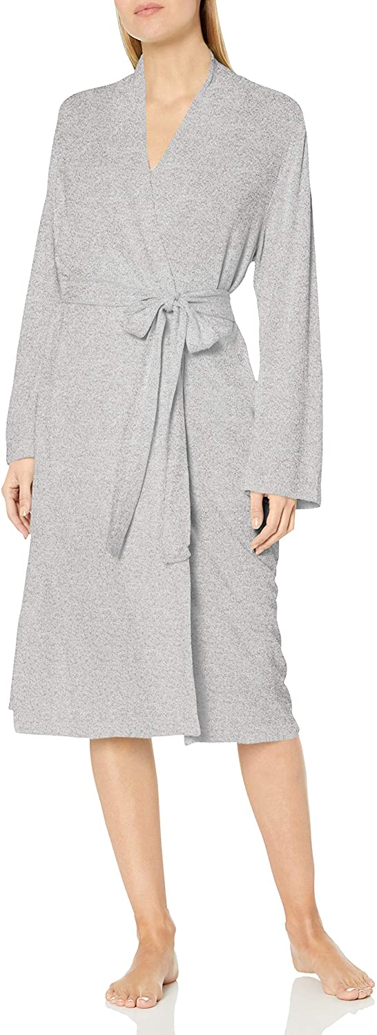 Price:$45.99 N Natori Women's Soho Brush Robe, Heather Grey, L at Amazon Women’s Clothing store
