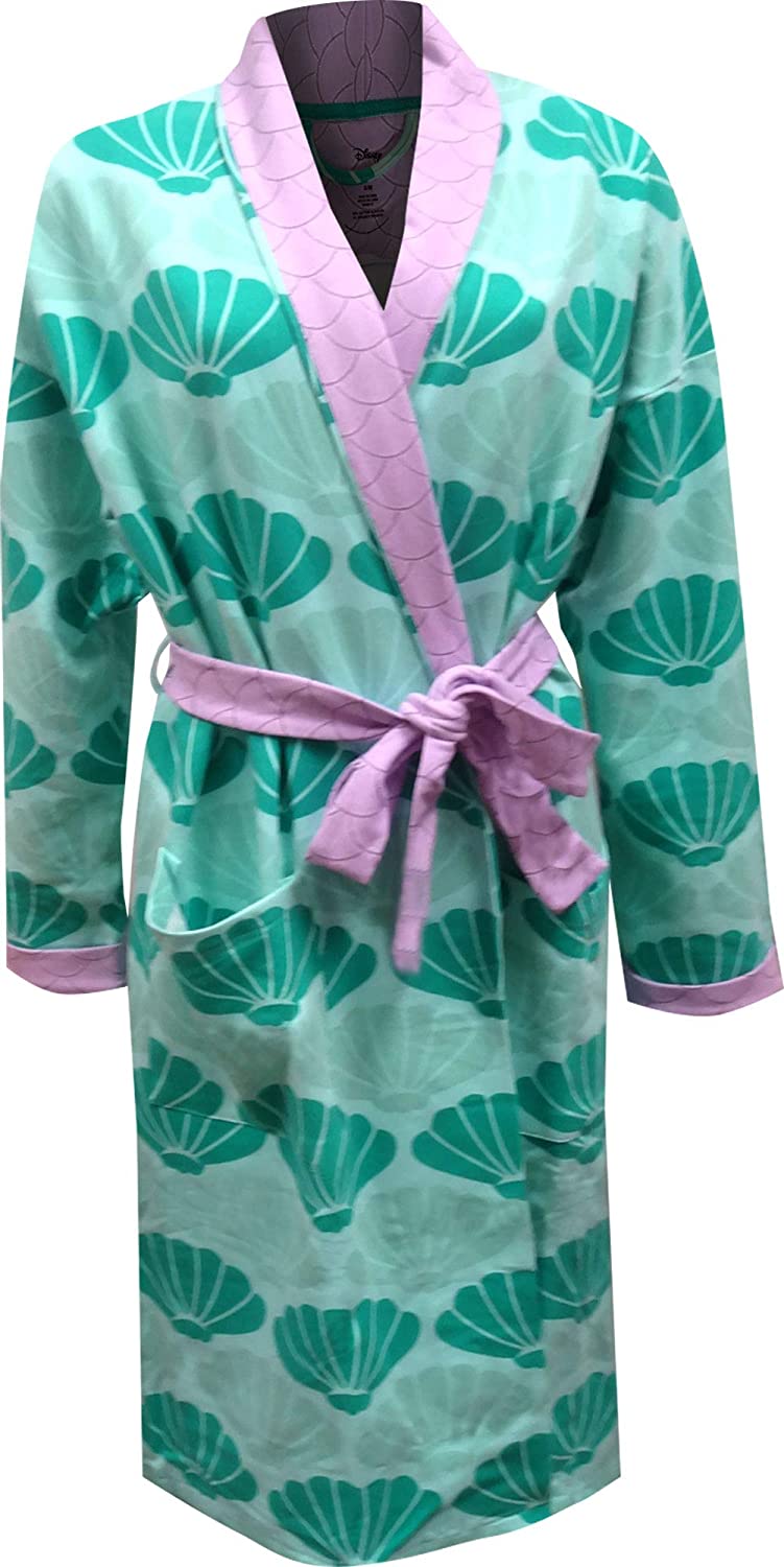 Price:$31.00 Disney Women's Little Mermaid Princess Ariel Seashells Cotton Robe (Small/Medium) Green at Amazon Women’s Clothing store