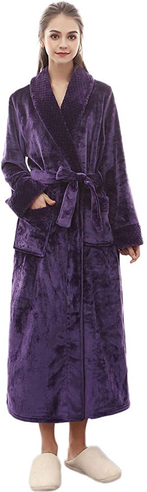 Price:$3.99 Soft Plush Cotton Lightweight Bath Robe Knit Bathrobe Soft Sleepwear V-Neck Ladies Nightwear at Amazon Women’s Clothing store