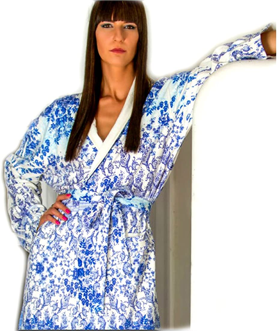 Price:$209.99 Wrap Up by VP French Royal Microfiber Short Robe in a Deep French Blue, S/M at Amazon Women’s Clothing store