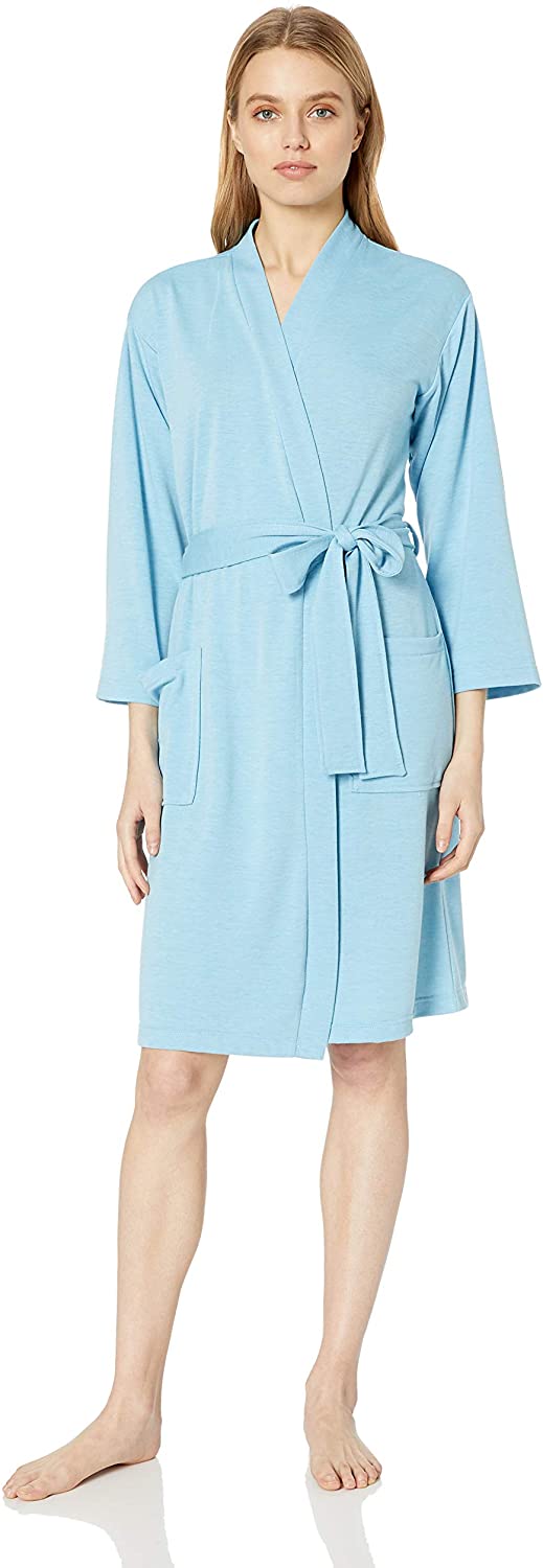 Price:$42.61 N Natori Women's French Terry Knit Robe, Sky, L at Amazon Women’s Clothing store