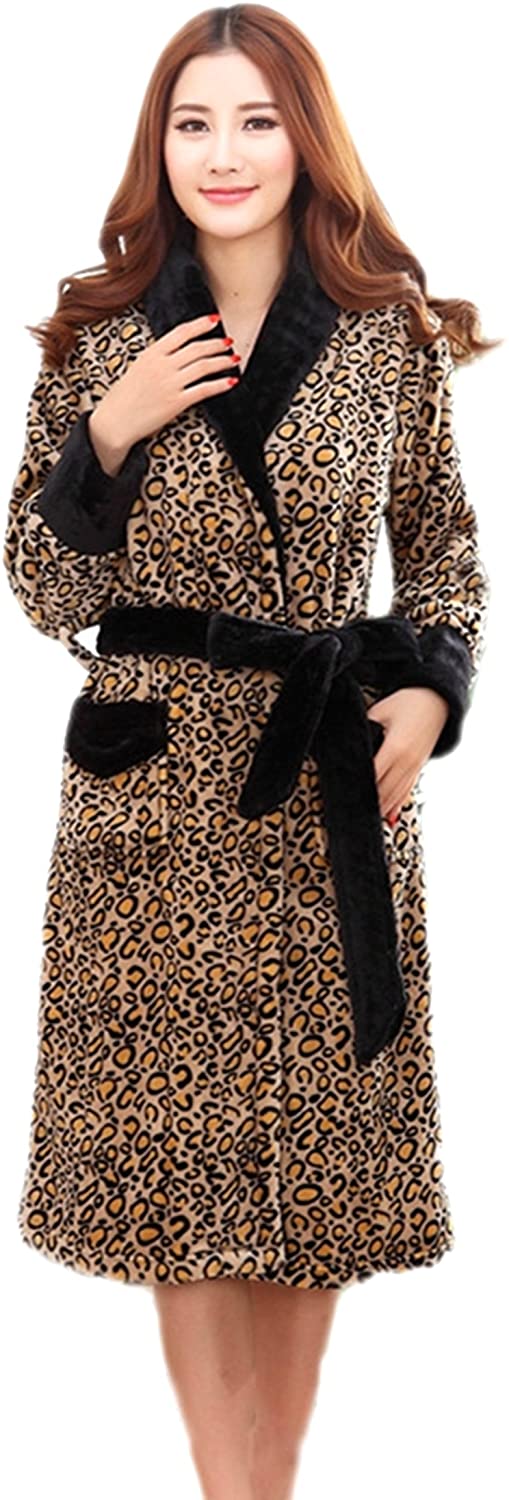 Price:$28.99 Honeystore Women's Shawl Collar Plush Kimono Fleece Lounge Terry Spa Bathrobe at Amazon Women’s Clothing store