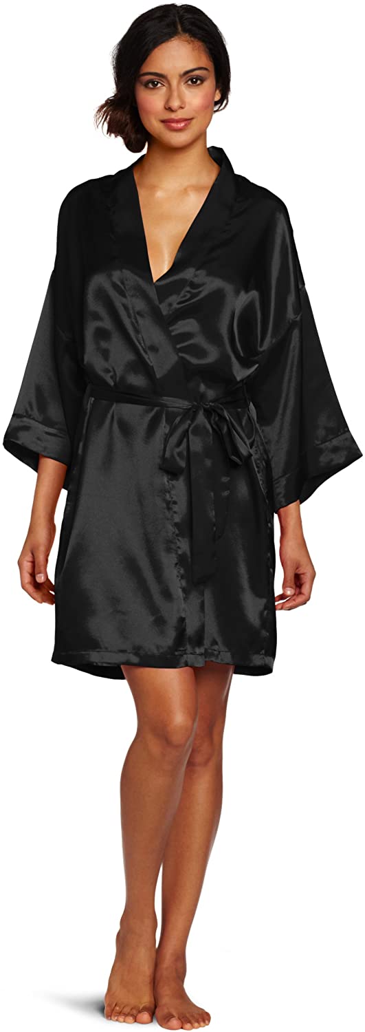 Price:$16.46 Intimo Women's Poly Charmeuse Robe at Amazon Women’s Clothing store  Bathrobes