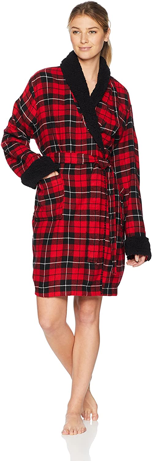 Price:$44.04 Essentials by Seven Apparel Women's Artemis Vintage Luxury Ladies Robe Collection, red Tartan, OSFM at Amazon Women’s Clothing store