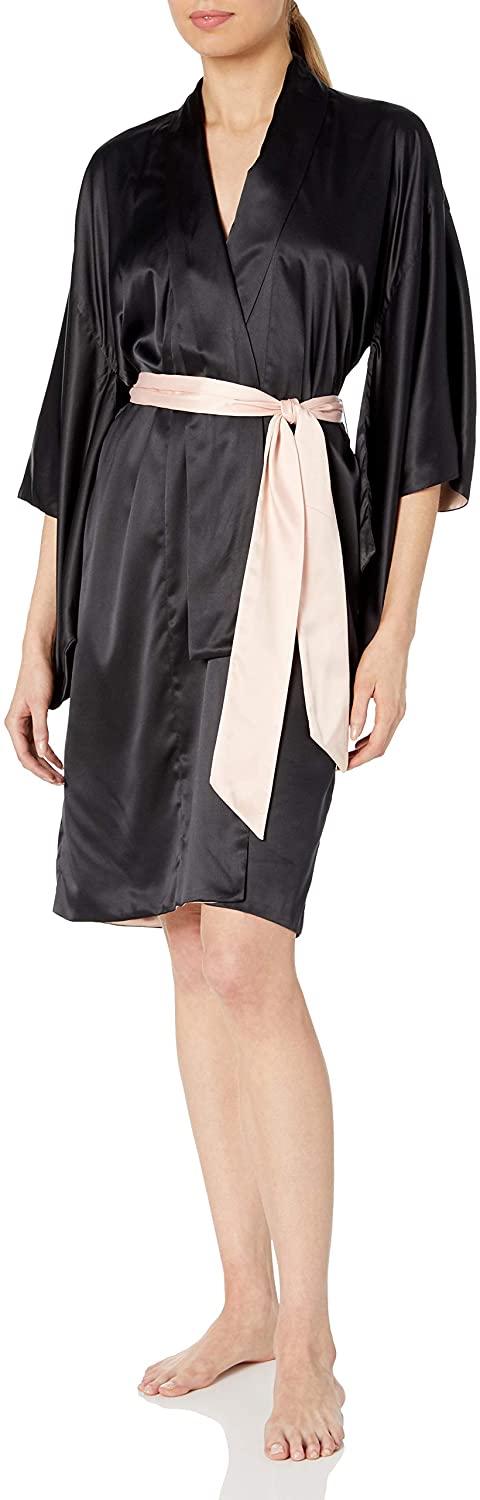 Price:$109.02 Dear Drew by Drew Barrymore Women's Manhattan Nights Short Kimono Robe at Amazon Women’s Clothing store