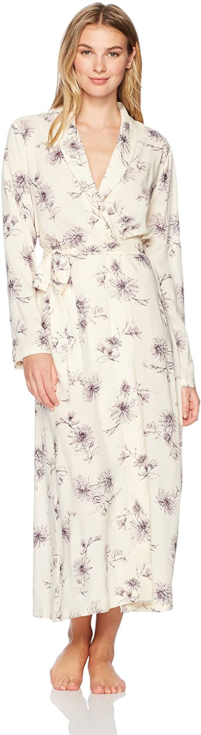 Price:$303.79 HANRO Women's Camille Robe, Fragil Flowers, Large at Amazon Women’s Clothing store