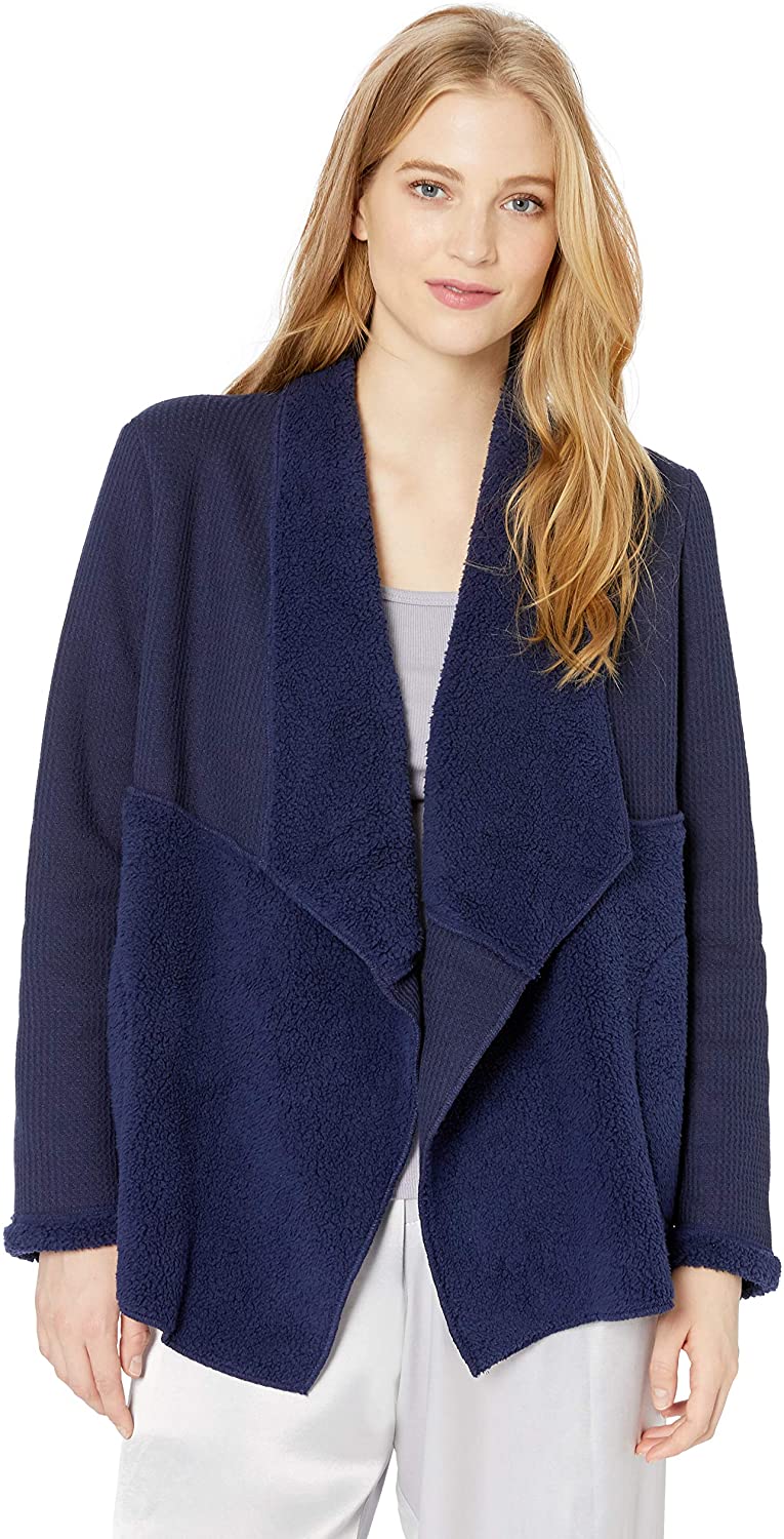 Price:$51.38 Splendid Women's Plus Size Long Sleeve Thermal Cardigan Sweater Wrap Coverup Pajama Pj, Midnight Navy Blue, 3X at Amazon Women’s Clothing store