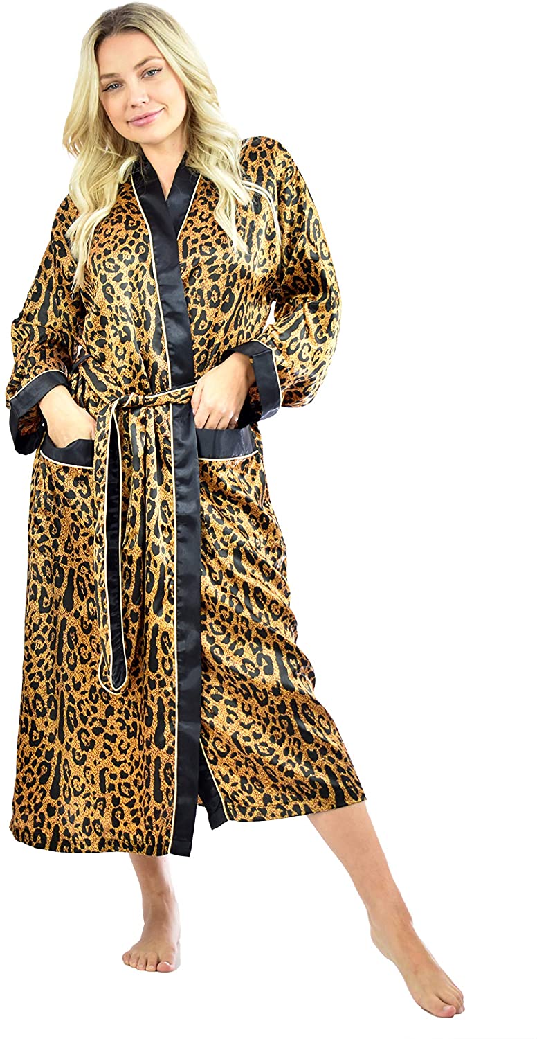 Price:$17.99 Up2date Fashion Women's Long Satin Robe/Bath Robe at Amazon Women’s Clothing store  Nightgowns