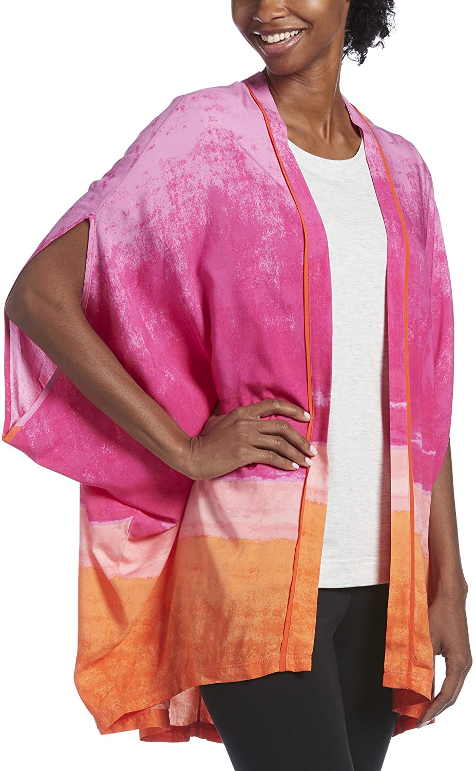 Price:$9.99 HUE Women's Woven Kimono Sleep Wrap, Summer Horizon/Party Pink, Small/Medium at Amazon Women’s Clothing store
