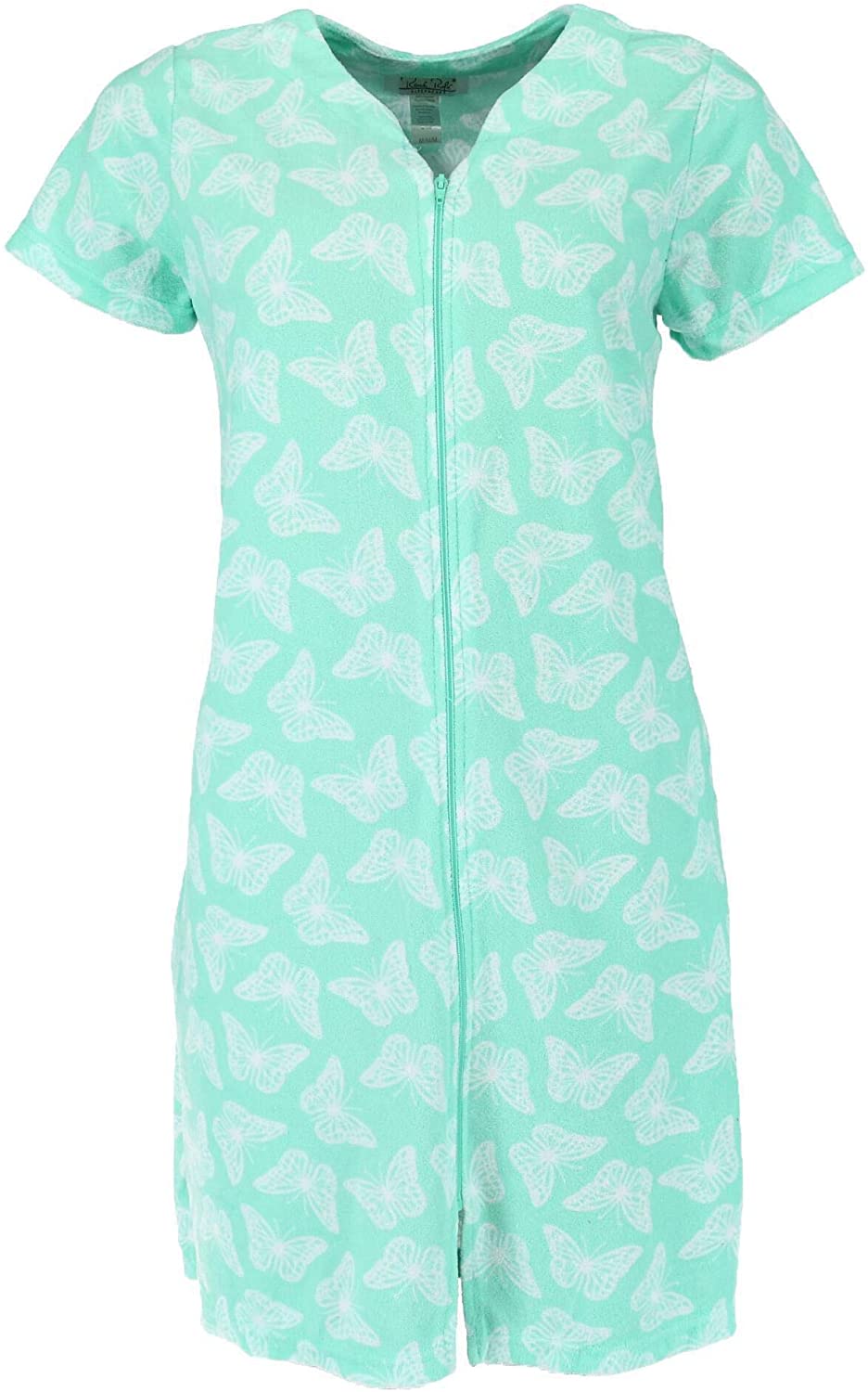 Price:$15.77 Rene Rofe Women's Short Sleeve Zip Front Duster Robe, Small, Green at Amazon Women’s Clothing store
