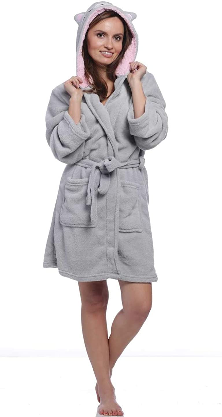 Price:$29.90 PJ Couture Juniors Cozy Critters Bathrobe Robe with Hood at Amazon Women’s Clothing store